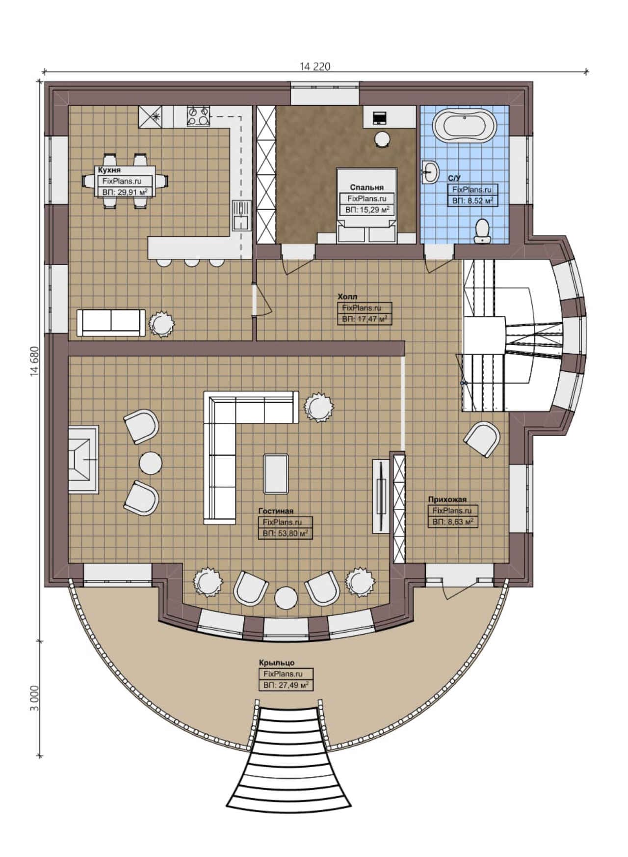 Планировка Двухэтажный дом F - 0566