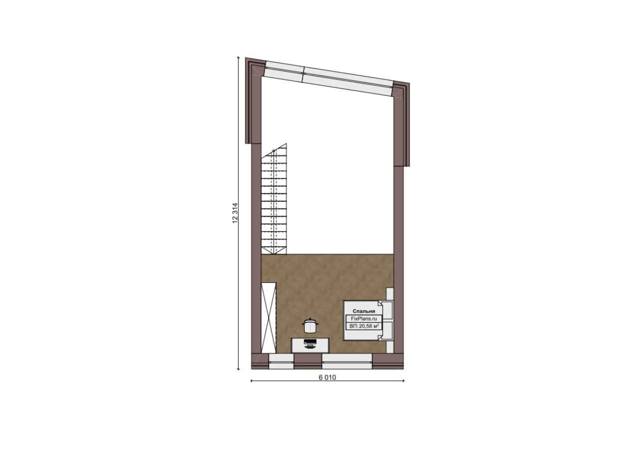 План мансардного этажа — проект F-4814